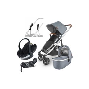 UPPAbaby CRUZ V2 Duovogn inkl. BeSafe iZi Go Modular X2 i-Size Autostol Baby & Base, Gregory Blue