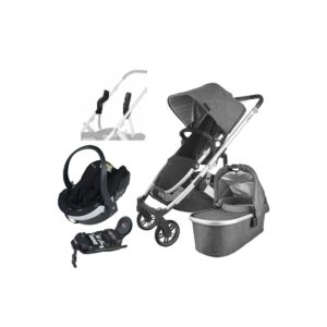 UPPAbaby CRUZ V2 Duovogn inkl. BeSafe iZi Go Modular X2 i-Size Autostol Baby & Base, Jordan Grey