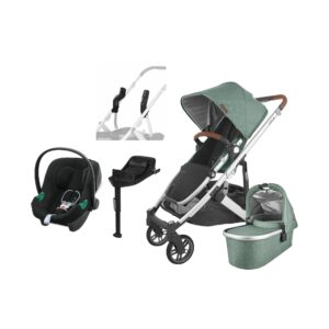 UPPAbaby CRUZ V2 Duovogn inkl. Cybex Aton B2 i-Size Autostol Baby & Base, Emmett Green