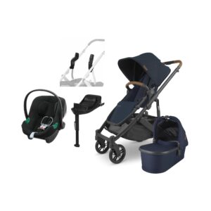 UPPAbaby CRUZ V2 Duovogn inkl. Cybex Aton B2 i-Size Autostol Baby & Base, Noa Navy