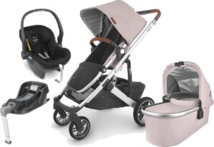 UPPAbaby CRUZ V2 Duovogn inkl. MESA i-Size Babyautostol & Base, Alice Pink/Jake Black
