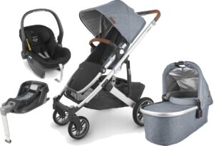 UPPAbaby CRUZ V2 Duovogn inkl. MESA i-Size Babyautostol & Base, Gregory Blue/Jake Black