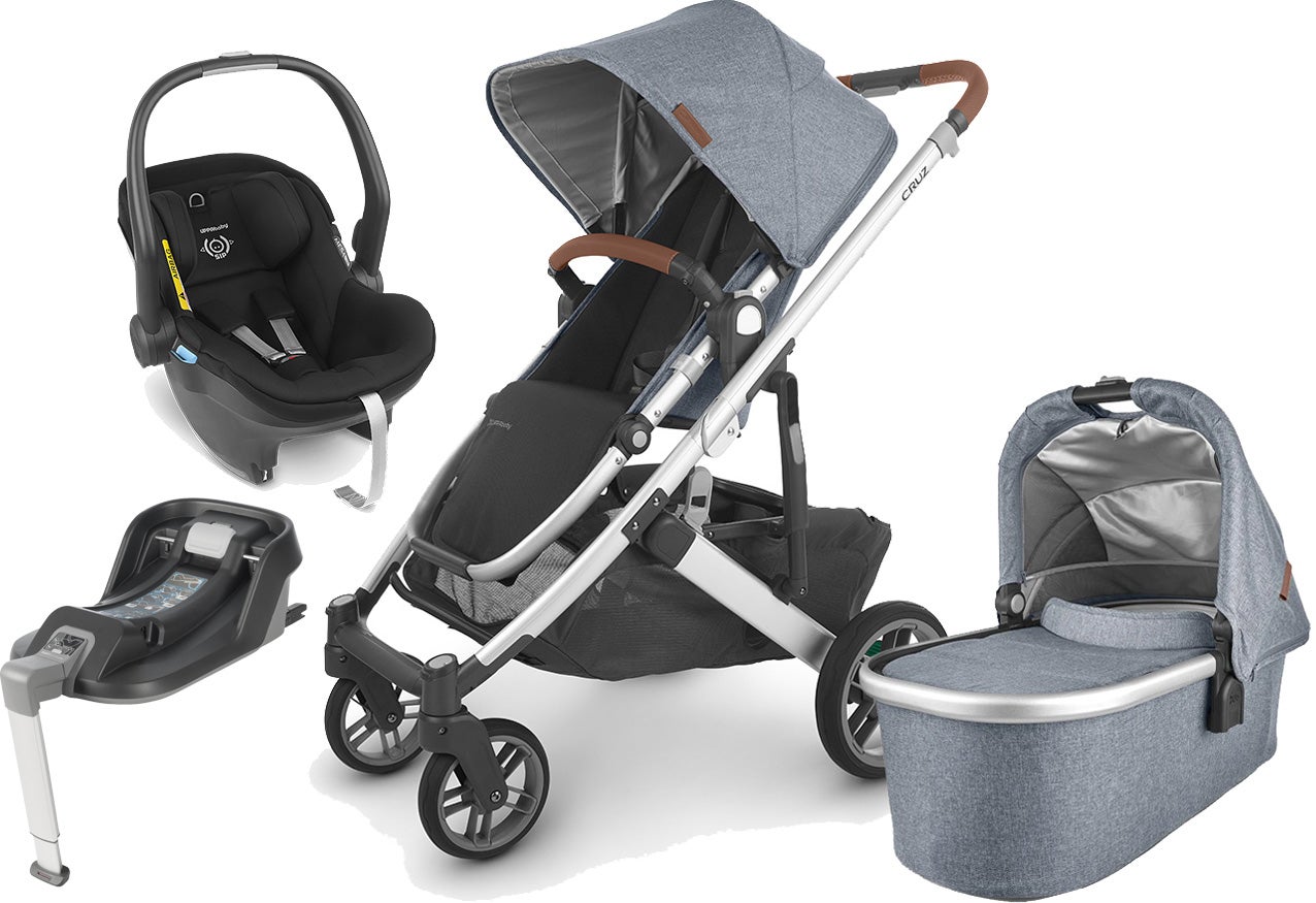 UPPAbaby CRUZ V2 Duovogn inkl. MESA i-Size Babyautostol & Base, Gregory Blue/Jake Black UPPAbaby CRUZ V2 Duovogn inkl. MESA i-Size Babyautostol & Base, Gregory Blue/Jake Black