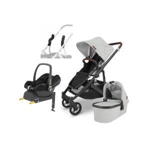 UPPAbaby CRUZ V2 Duovogn inkl. Maxi-Cosi CabrioFix i-Size Autostol Baby & Base, Anthony Grey