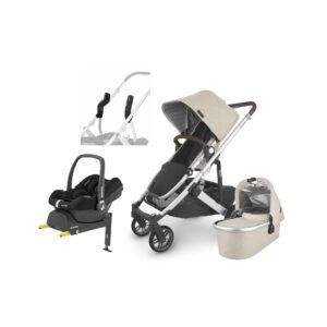 UPPAbaby CRUZ V2 Duovogn inkl. Maxi-Cosi CabrioFix i-Size Autostol Baby & Base, Declan Beige