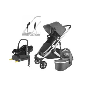 UPPAbaby CRUZ V2 Duovogn inkl. Maxi-Cosi CabrioFix i-Size Autostol Baby & Base, Jordan Grey
