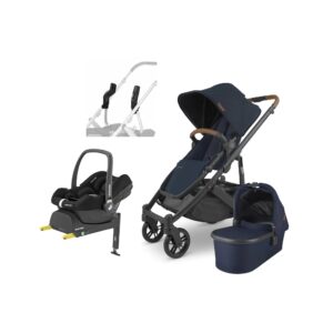UPPAbaby CRUZ V2 Duovogn inkl. Maxi-Cosi CabrioFix i-Size Autostol Baby & Base, Noa Navy