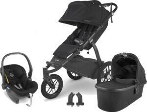 UPPAbaby RIDGE Duovogn inkl. MESA i-Size Autostol Baby, Jake Black