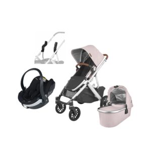 UPPAbaby VISTA V2 Duovogn inkl. BeSafe iZi Go Modular X2 i-Size Autostol Baby, Alice Dusty Pink