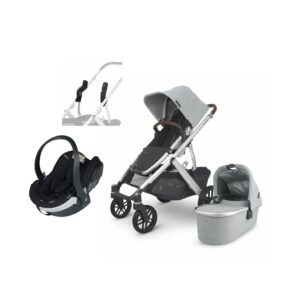 UPPAbaby VISTA V2 Duovogn inkl. BeSafe iZi Go Modular X2 i-Size Autostol Baby, Stella Grey