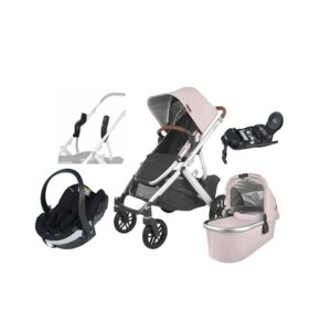UPPAbaby VISTA V2 Duovogn inkl. BeSafe iZi Go Modular X2 i-Size Autostol Baby & Base, Alice Dusty Pink