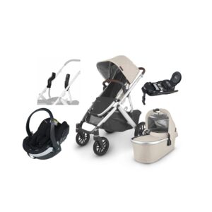 UPPAbaby VISTA V2 Duovogn inkl. BeSafe iZi Go Modular X2 i-Size Autostol Baby & Base, Declan Beige
