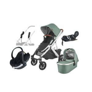 UPPAbaby VISTA V2 Duovogn inkl. BeSafe iZi Go Modular X2 i-Size Autostol Baby & Base, Emmett Green