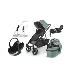 UPPAbaby VISTA V2 Duovogn inkl. BeSafe iZi Go Modular X2 i-Size Autostol Baby & Base, Gwen Green