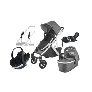 UPPAbaby VISTA V2 Duovogn inkl. BeSafe iZi Go Modular X2 i-Size Autostol Baby & Base, Jordan Grey