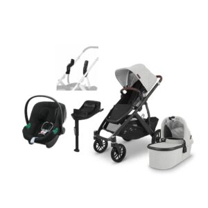 UPPAbaby VISTA V2 Duovogn inkl. Cybex Aton B2 i-Size Autostol Baby inkl. Base, Anthony Grey