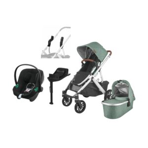 UPPAbaby VISTA V2 Duovogn inkl. Cybex Aton B2 i-Size Autostol Baby inkl. Base, Emmett Green