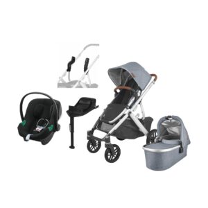 UPPAbaby VISTA V2 Duovogn inkl. Cybex Aton B2 i-Size Autostol Baby inkl. Base, Gregory Blue