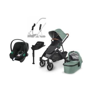 UPPAbaby VISTA V2 Duovogn inkl. Cybex Aton B2 i-Size Autostol Baby inkl. Base, Gwen Green