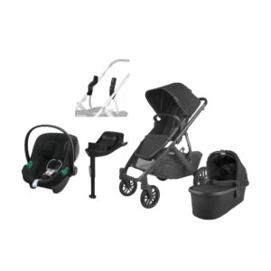 UPPAbaby VISTA V2 Duovogn inkl. Cybex Aton B2 i-Size Autostol Baby inkl. Base, Jake Black