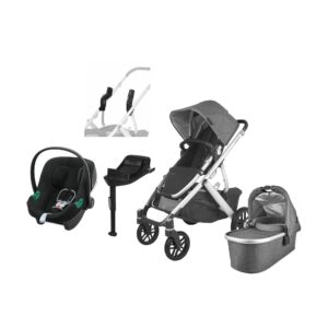UPPAbaby VISTA V2 Duovogn inkl. Cybex Aton B2 i-Size Autostol Baby inkl. Base, Jordan Grey