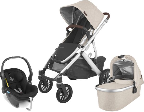 UPPAbaby VISTA V2 Duovogn inkl. MESA i-Size Babyautostol, Declan Beige/Jake Black