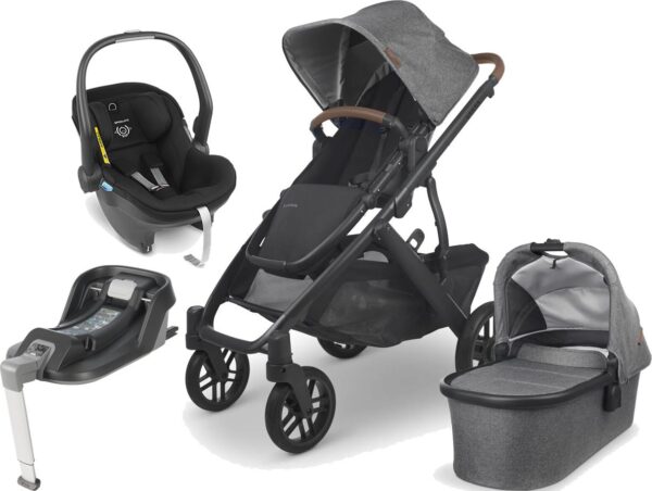 UPPAbaby VISTA V2 Duovogn inkl. MESA i-Size Babyautostol & Base, Greyson Black/Jake Black