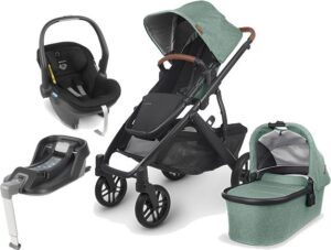 UPPAbaby VISTA V2 Duovogn inkl. MESA i-Size Babyautostol & Base, Gwen Green/Jake Black