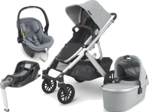 UPPAbaby VISTA V2 Duovogn inkl. MESA i-Size Babyautostol & Base, Stella Grey/Gregory Grey