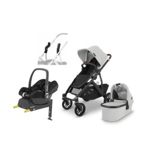 UPPAbaby VISTA V2 Duovogn inkl. Maxi-Cosi CabrioFix i-Size Autostol Baby inkl. Base, Anthony Grey