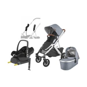 UPPAbaby VISTA V2 Duovogn inkl. Maxi-Cosi CabrioFix i-Size Autostol Baby inkl. Base, Greyson Black