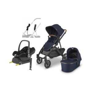 UPPAbaby VISTA V2 Duovogn inkl. Maxi-Cosi CabrioFix i-Size Autostol Baby inkl. Base, Noa Navy