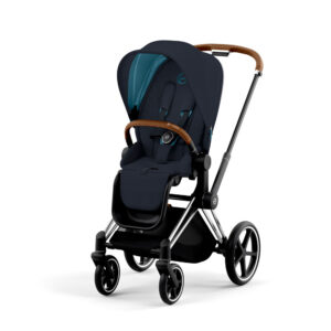 e-Priam klapvogn 2022 - PLUS midnight blue/chrome brown