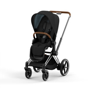 e-Priam klapvogn 2022 - deep black/chrome brown