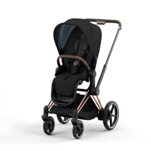 e-Priam klapvogn 2022 - deep black/rose gold