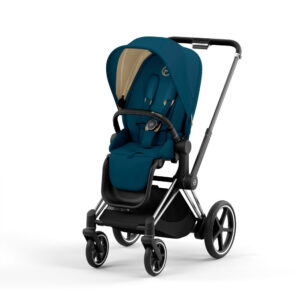 e-Priam klapvogn 2022 - mountain blue/chrome black