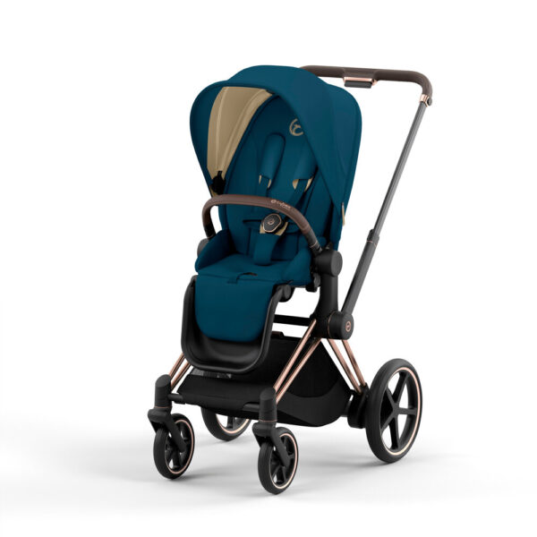 e-Priam klapvogn 2022 - mountain blue/rose gold