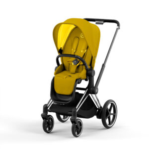 e-Priam klapvogn 2022 - mustard yellow/chrome black