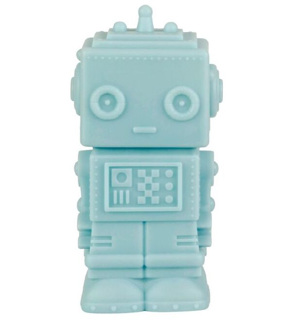 A Little Lovely Company Lampe - 14 cm - Robot - Smoky Blue