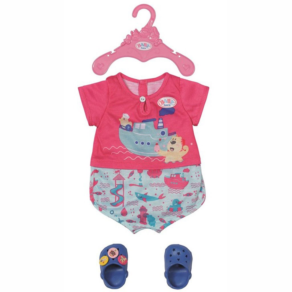 Baby Born Dukketøj Badepyjamas m. Sko 43 Cm Baby Born Dukketøj Badepyjamas m. Sko 43 Cm