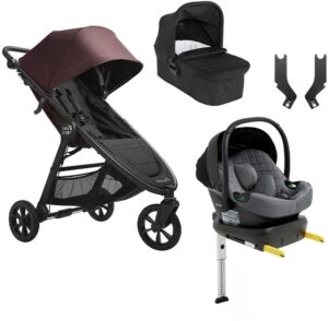 Baby Jogger City Mini GT 2.1 Duovogn inkl. Beemoo Route i-Size Autostol Baby & ISOFIX Base, Brick Mahogany/Mineral Grey