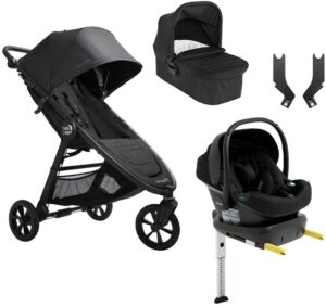 Baby Jogger City Mini GT 2.1 Duovogn inkl. Beemoo Route i-Size Autostol Baby & ISOFIX Base, Opulent Black/Black Stone