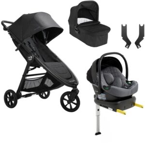 Baby Jogger City Mini GT 2.1 Duovogn inkl. Beemoo Route i-Size Autostol Baby & ISOFIX Base, Opulent Black/Mineral Grey