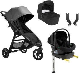 Baby Jogger City Mini GT 2.1 Duovogn inkl. Beemoo Route i-Size Autostol Baby & ISOFIX Base, Stone Grey/Black Stone