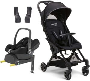 Beemoo Easy Fly 3 Klapvogn inkl. Maxi-Cosi CabrioFix i-Size Autostol Baby & Base, Black