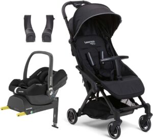 Beemoo Easy Fly Lux 3 Klapvogn inkl. Maxi-Cosi CabrioFix i-Size Autostol Baby & Base, Black