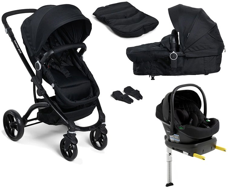 Beemoo Move 2-in-1 Kombivogn inkl. Route i-Size Autostol Baby & ISOFIX Base, Black/Black Stone Beemoo Move 2-in-1 Kombivogn inkl. Route i-Size Autostol Baby & ISOFIX Base, Black/Black Stone