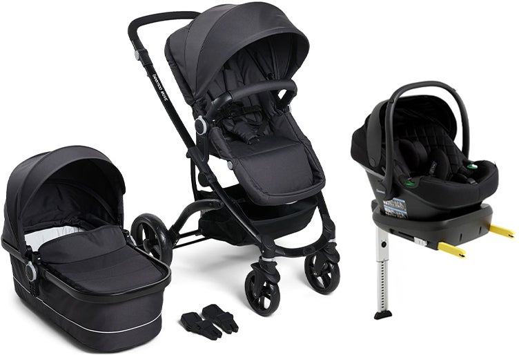 Beemoo Move Duo Kombivogn inkl. Route i-Size Autostol Baby & ISOFIX Base, Asphalt/Black Stone Beemoo Move Duo Kombivogn inkl. Route i-Size Autostol Baby & ISOFIX Base, Asphalt/Black Stone
