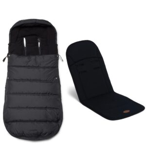 Beemoo Pro Ergo Vinterkørepose & Petite Chérie Memory Foam Hynde, Black