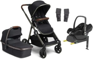 Beemoo Pro Multi Duovogn inkl. Maxi-Cosi CabrioFix i-Size Autostol Baby & Base, Black/Andonized